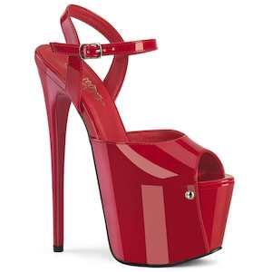 Shoe: JUBILANT-09 Platform Shoes Red Pat