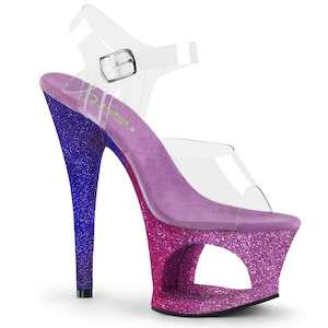 Shoe: MOON-708OMBRE Clear/Pink-Lavender Ombre