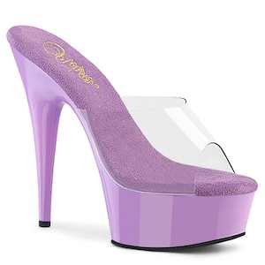 DELIGHT-601 Platform Shoes Clear/Lavender