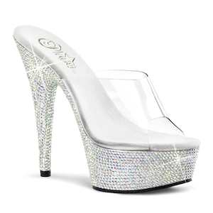 Shoe: BEJEWELED-601DM Clear/Silver Multi Rhinestones