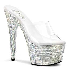 Shoe: BEJEWELED-701DM Clear/Silver Multi Rhinestones