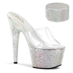 Shoe: BEJEWELED-712RS Clear/Silver Multi Rhinestones