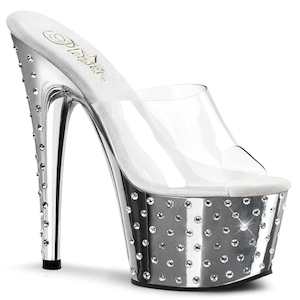 Shoe: STARDUST-701 Clear/Silver Chrome