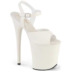 Shoe: FLAMINGO-809 Platform Shoes Off-White Faux Leather/Off-White Matte