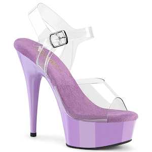 Shoe: DELIGHT-608 Platform Shoes Clear/Lavender