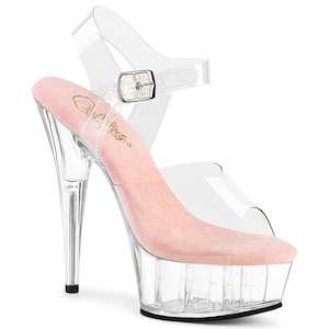 DELIGHT-608 Platform Shoes Clear-Baby Pink/Clear