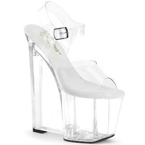 Shoe: AMAZE-808 Platform Shoes Clear/Clear