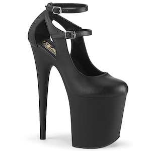 Shoe: FLAMINGO-850 Black Faux Leather/Black Matte