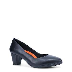 Shoe: THE POINT-Everyday black court shoe