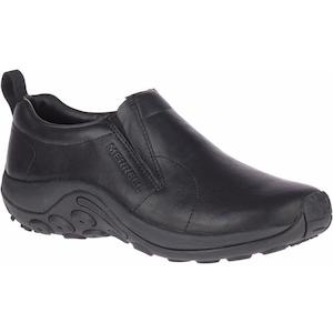 Shoe: JUNG LEATH-Popular Black leather slip on shoe