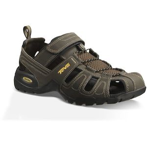 Shoe: FOREBAY-sandal with elasticated lace and top velcro adjustability