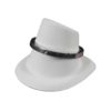 White Leatherette High Bracelet Cone 75mm