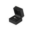 Black Gloss Ring Box with Black Interior 60 x 60 x 45mm