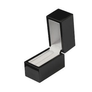 Black Gloss Slimline Box with Black Interior 234 x 63 x 35mm