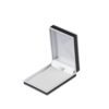 Black Soft Touch Leatherette Pendant Box with White Stripe Detail 80 x 60 x 25mm