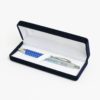 Merchandising: Pen Box – Blue Suede 155 x 60 x 30mm