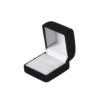 Ring Box – Black Suede With White Interior 50 x 45 x 37mm