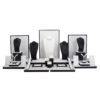 White & Black Leatherette Plinth Display Set and Accessories 960mm x 375mm x 400mm