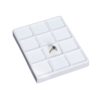 White Leatherette VT Range Insert for Displaying 12 Pads 140 x 180mm