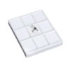 White Leatherette VT Range Insert for Displaying 9 Q9WPads 140 x 180mm