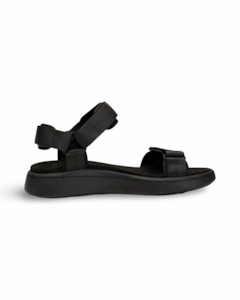 Flats: Line Sandal By Woden - Black