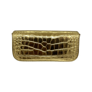 Clutches Phone Pouches: Zdreamin - Gold croc