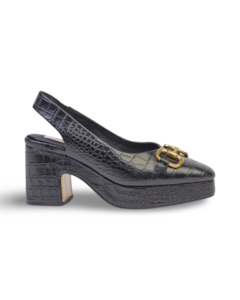 Arielle Slingback Heel By Kathryn Wilson - Black Croc