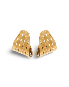 Lattice Earrings By Silk & Steel - Gold