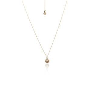 Petite Perle Necklace By Silk & Steel - Pearl/Gold