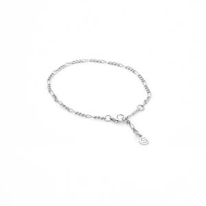 Figaro Fine Bracelet By Silk & Steel - Silver