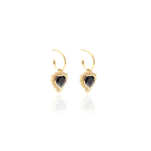 Amour Hoops By Silk & Steel - Black + Gold