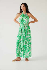 Womenswear: Tuesday Label Jolene Dress - Green Geo