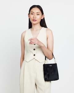 Saben Coco Mini Bag - Black Haircalf