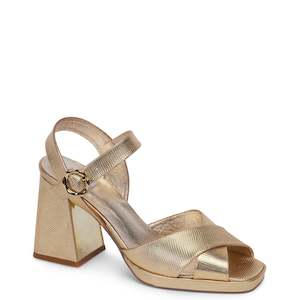 Kathryn Wilson Penelope Heel - Gold Lizard