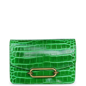 Kathryn Wilson Franco Bag - Emerald Croc