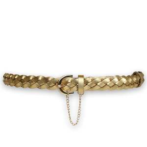 Kathryn Wilson Braided Belt - Gold Calf