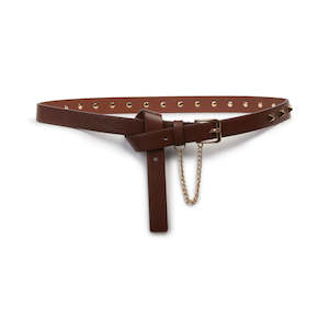 Womenswear: Kathryn Wilson Romy Belt - Choc Pebble