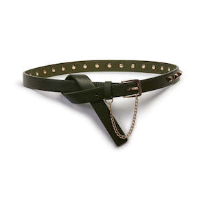 Womenswear: Kathryn Wilson Romy Belt - Khaki Pebble