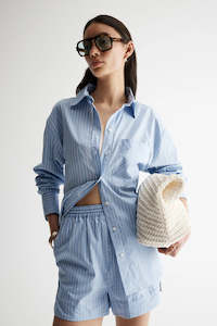 Womenswear: Elka Collective Poppy Shirt - Blue/White