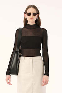 Womenswear: Elka Collective Reo Knit Top - Black