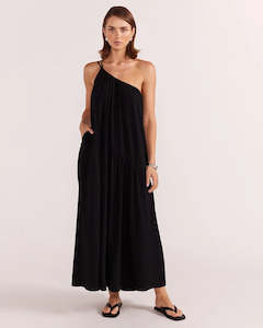 Staple The Label Eva One Shoulder Maxi Dress - Black