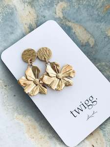 Earrings: Chemistry Flower Hammered Coin Earrings