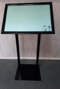 Products: Interior  Black A2 Landscape Menu / Poster Display Stand Twin Suppports