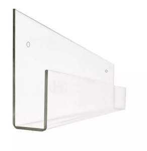 Wall Mounted  400mm Clear Acrylic U Fold Display Holder