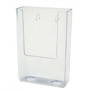 Brochure Leaflet Display Holders Wall Mounted Freestanding: Acrylic Brochure Holder DLE Wall Mounted