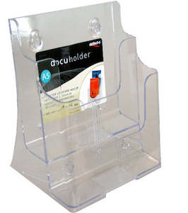 Brochure Leaflet Display Holders Wall Mounted Freestanding: Acrylic Brochure Holder A5 2 Tier