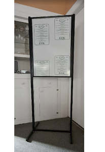 A1 Top Insert Black Poster Stand / Retail Sign Holder