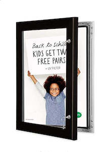 Poster Displays Snap Frames Bulletin Holders: Outdoor Black AO Lockable Poster Frame