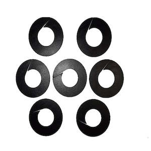 Fashion Display Racks Sizing Rings Merchadising Holders: Rack Dividers Black Round Blank Set of 7