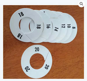 Rack Dividers White Round Sizes 8-20 Set of 7